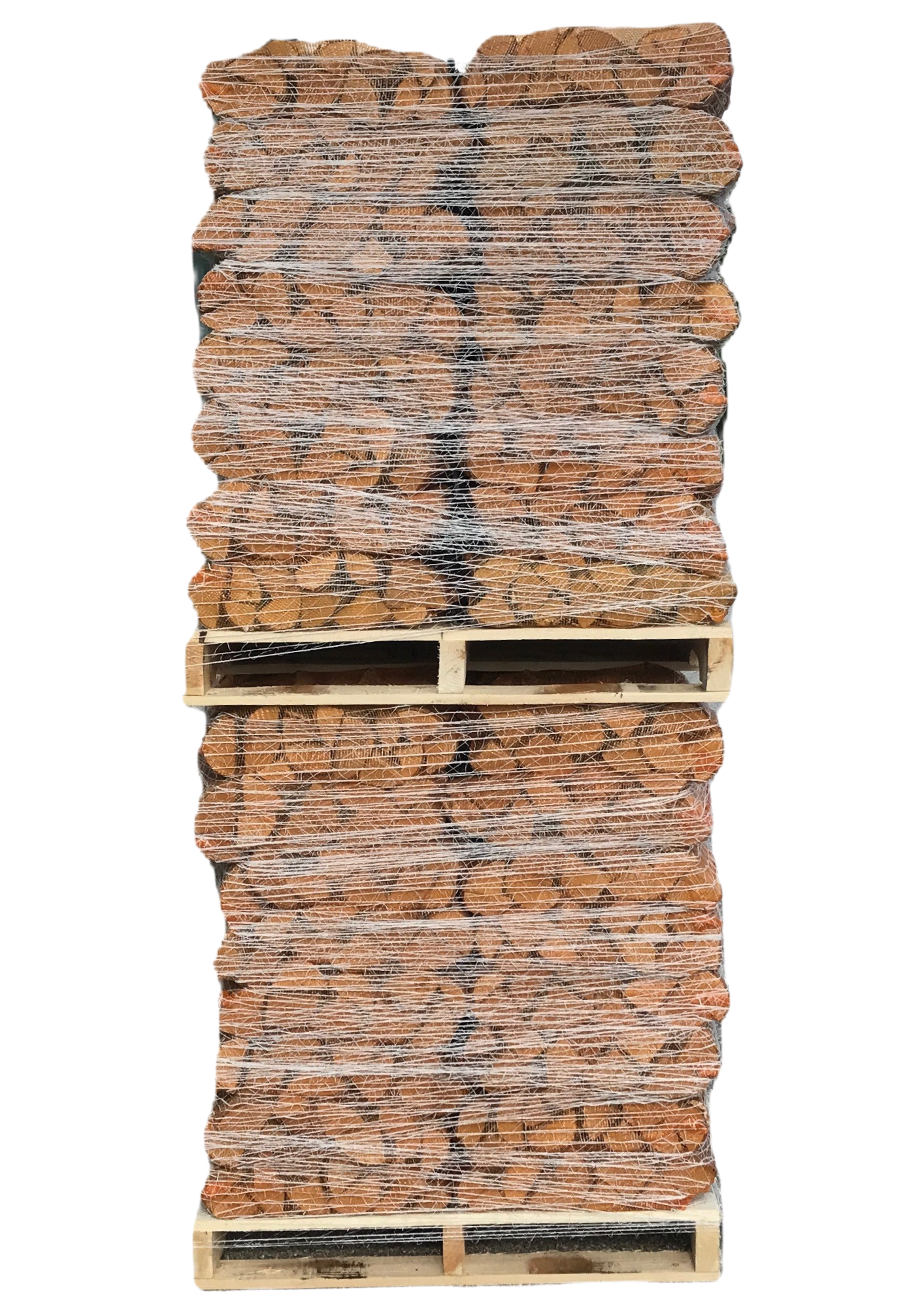 Estonian firewood birch firewood in 21 liter net bag ready for delivery to Scandinavia