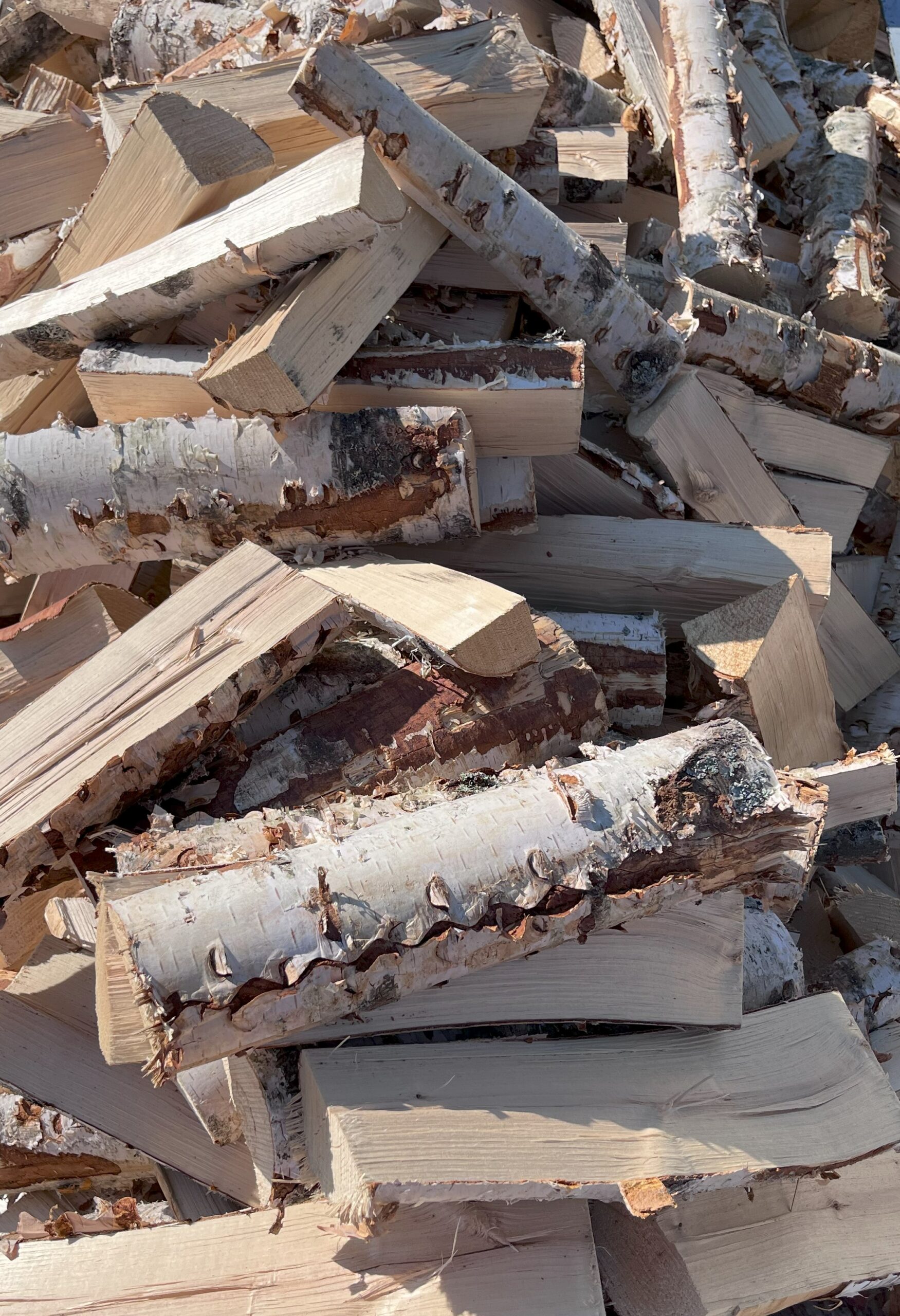 Estonian firewood birch logs ready for delivery to Scandinavia